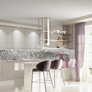 Panel ozdobny ze stali nierdzewnej STORM L silver 60x240 cm