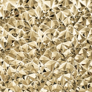 Blacha ozdobna CRASH bright gold - wewnętrzna